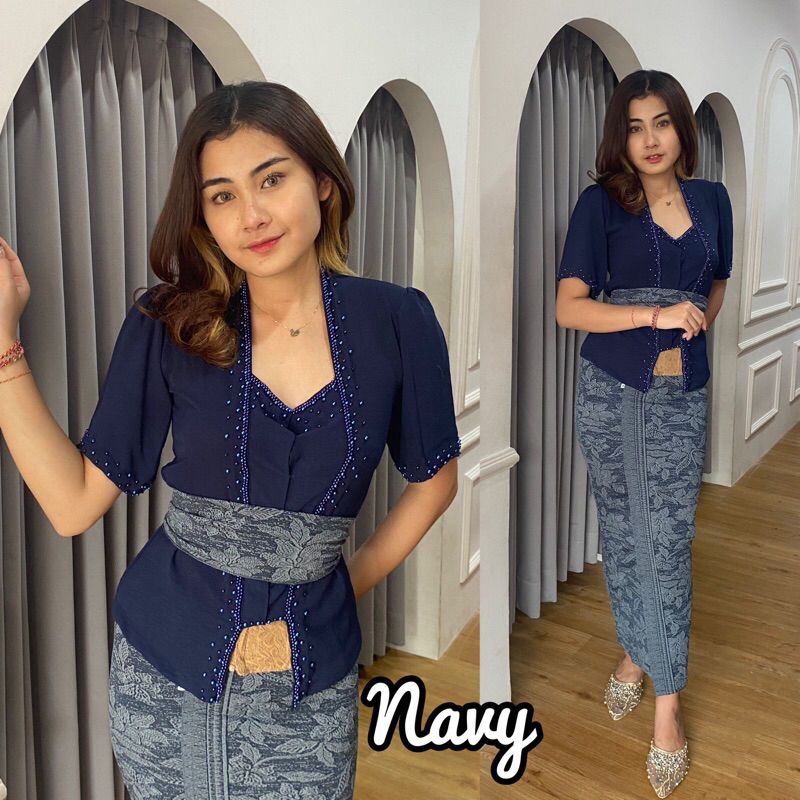 kebaya lengan pendek kringkle payet