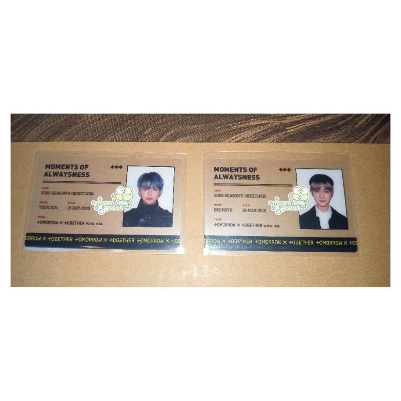 (READY) YEONJUN & BEOMGYU ID CARD SG20