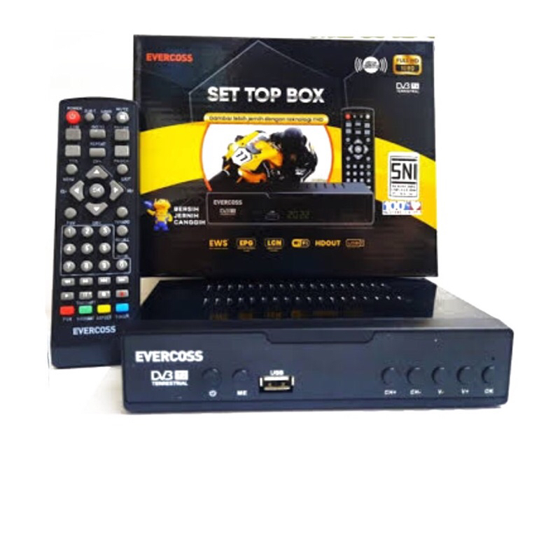 Evercoss Megabox STB Set Top Box TV Digital GARANSI RESMI