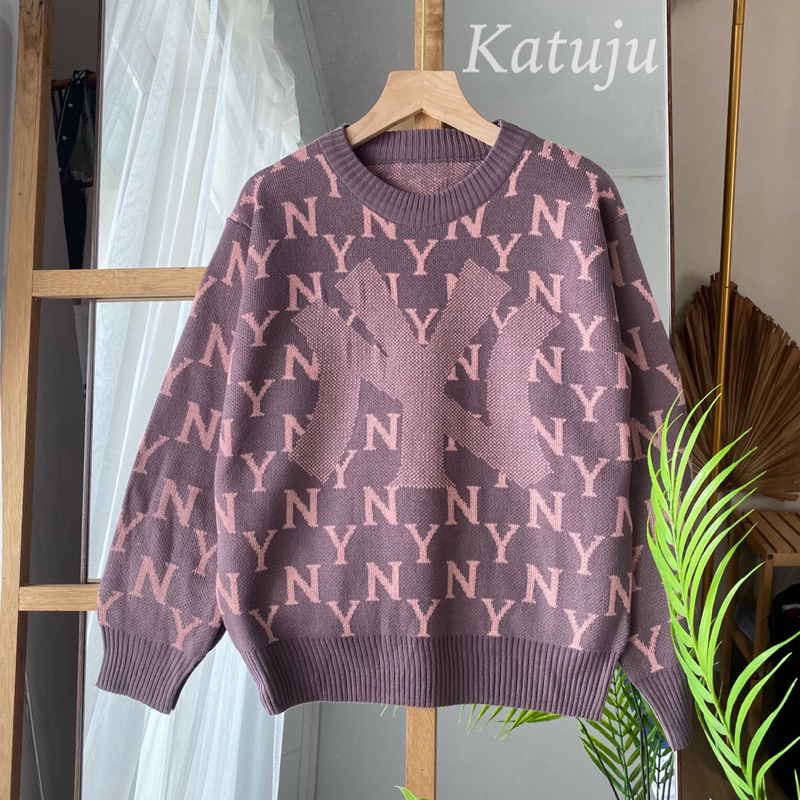 SWEATER RAJUT WANITA MOTIF NY GENTLE WOMEN