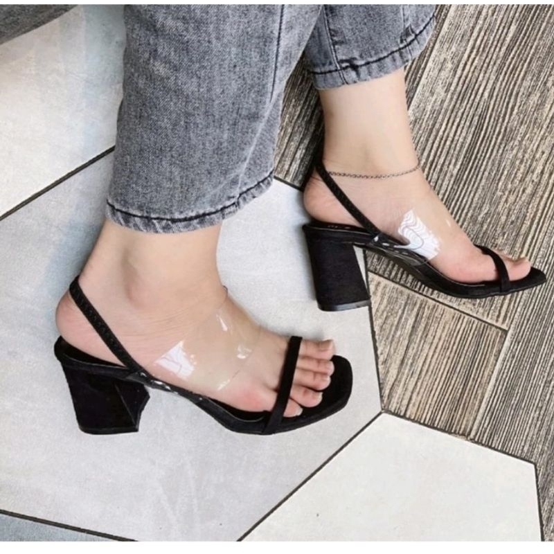 ABBUSHOES AJ 36 sendah hak tahu mika karet premium 7cm