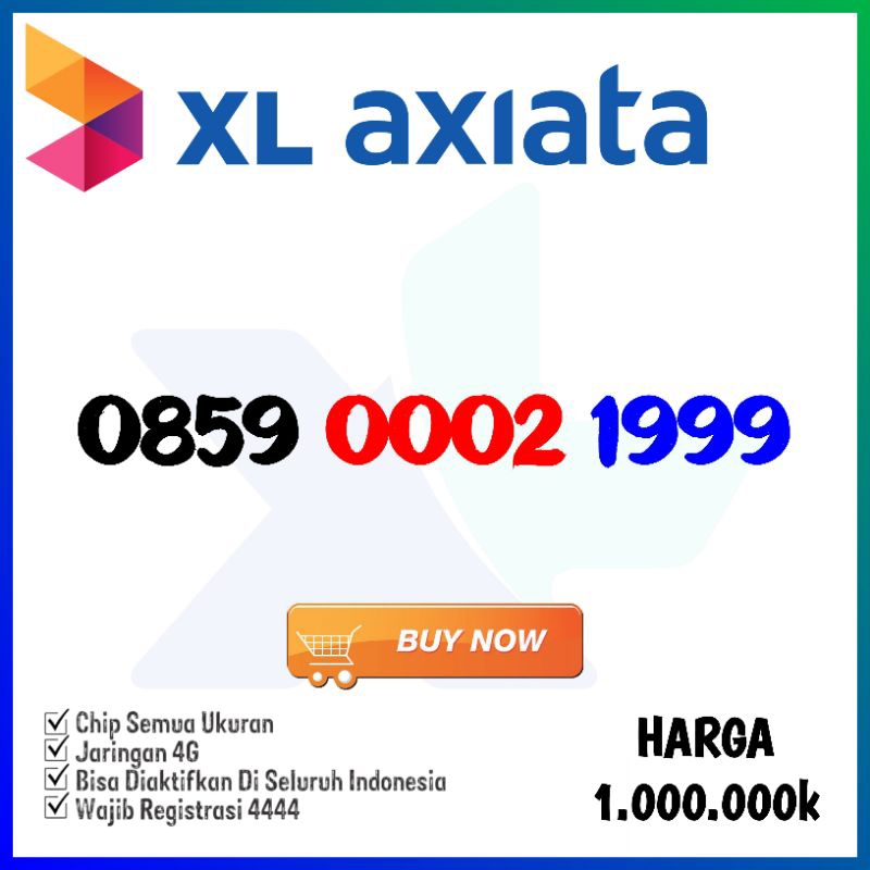 Nomor Cantik XL Nomer Kartu Perdana XLaxiata No Tahun 2020 2001 1999 0002