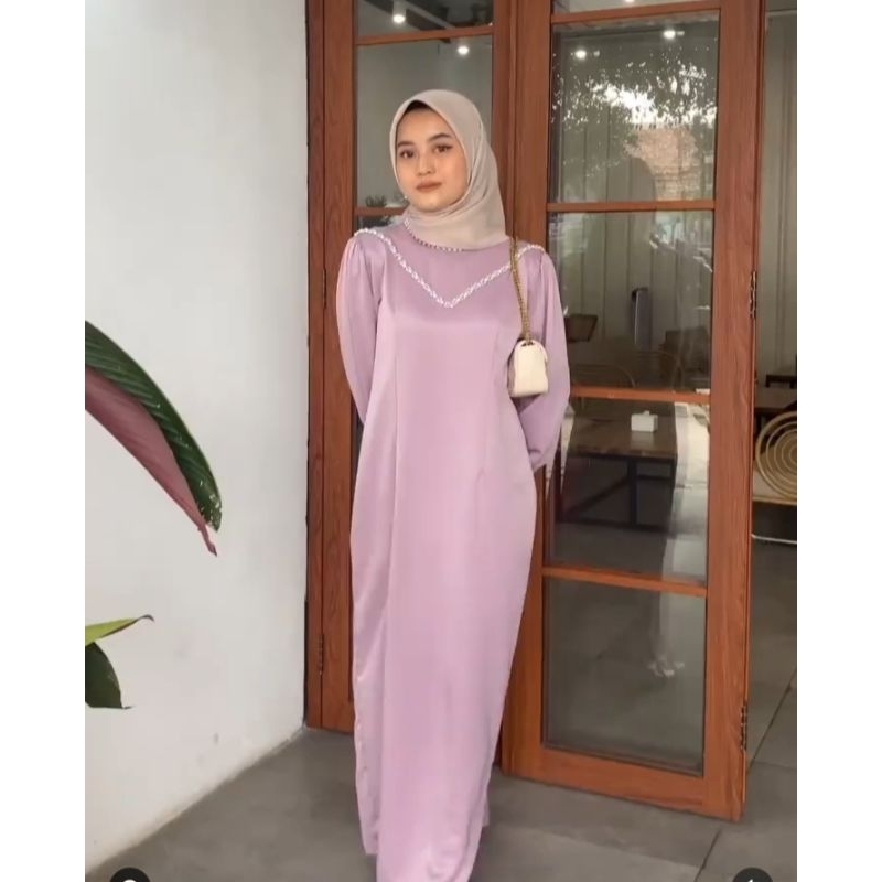 Ready size jumbo - vorry dress - dress pesta muslimah kondangan - dress terbaru - gaun premium