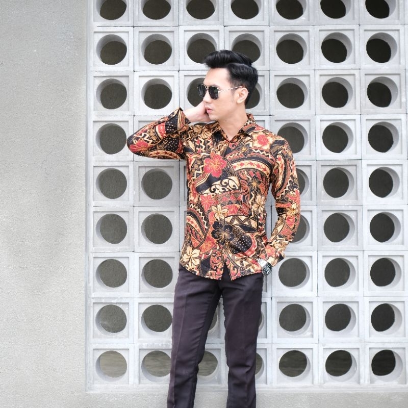 BATIK PREMIUM MODERN TERBARU KERTOJOYO LENGAN PANJANG SLIMFIT EKSKLUSIF BATIK ANAK MUDA KEREN