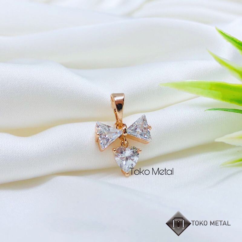 Liontin Xuping 100% Original Model Pita Rosegold Lapis Emas [ Toko Metal ]