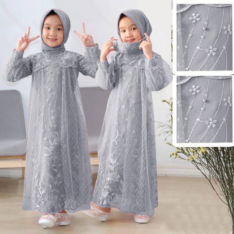 GAMIS ANAK BRUKAT TILE MUTIARA MEWAH GAMIS KONDANGAN GAMIS LEBARAN GAMIS LIANA