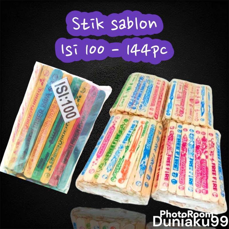 stik sablon adu gebrak 144 pcs / stik eskrim adu / stik ice cream