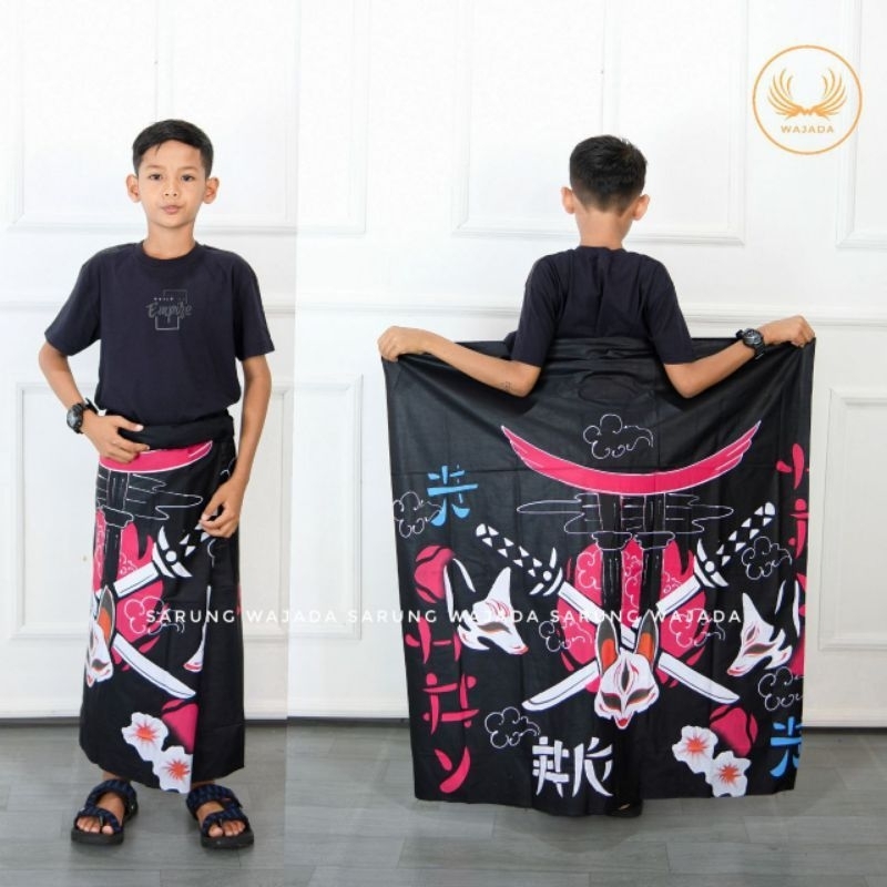 SARUNG LUKIS ANAK SD SMP MOTIF KARTUN ANIME SARUNG BATIK ANAK SARUNG ANIME