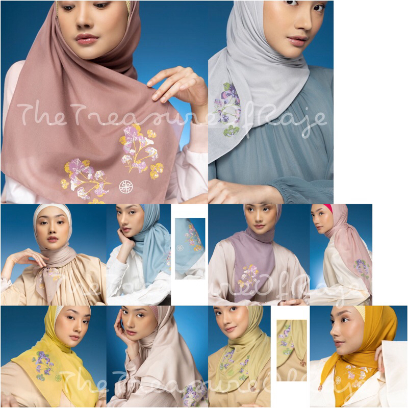 Starla Scarf Polos Voal Plain hijab Riamiranda RM Square kerudung Ria Miranda