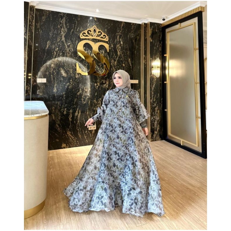 GAMIS ORGANZA SUTRA ETNIK PREMIUM ORI BY SHELLASAUKIA