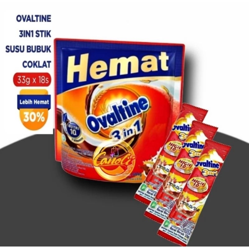 ovaltine 3 in 1 stick malt chocolate 33gr 3 in 1coklat