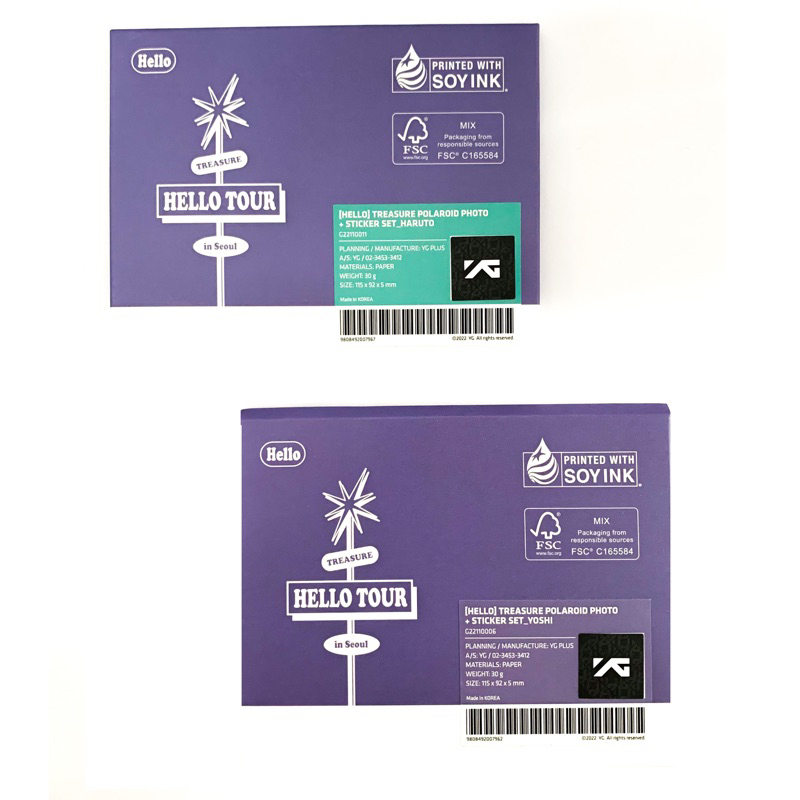 TREASURE - HELLO CONCERT MD (POLAROID PHOTO + STICKER SET) Haruto/ Yoshi