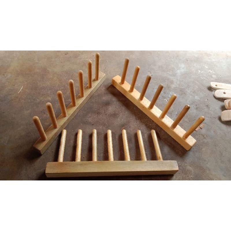 Rak piring kayu/Holder Kayu/Rak piring