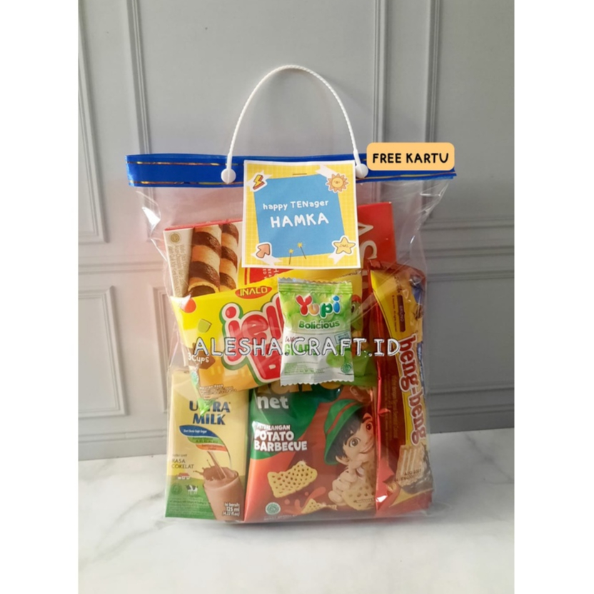 SNACK ULANG TAHUN ANAK PREMIUM/BINGKISAN ULANG TAHUN ANAK/PAKET ULTAH PREMIUM SNACK ANAK FREE KARTU/SOUVENIR SNACK ANAK