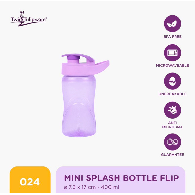 Botol Minum Splash Bottle Flip Tulipware