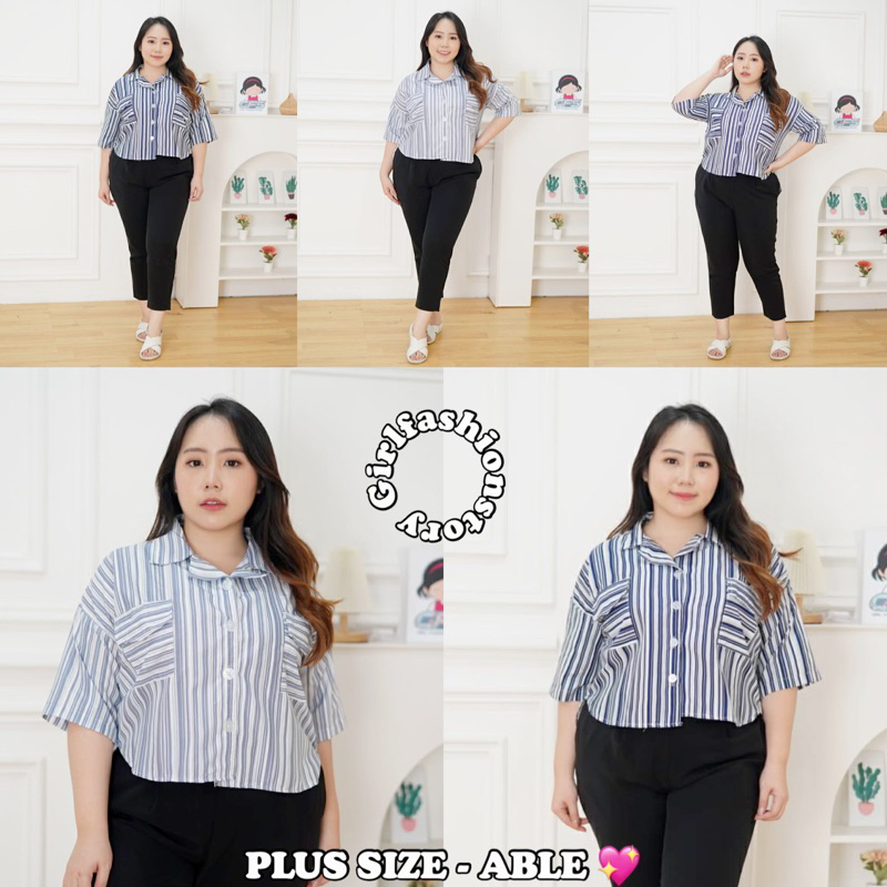 GFS MAIKO CUTE OVERSIZE BIG BUTTON SHIRT