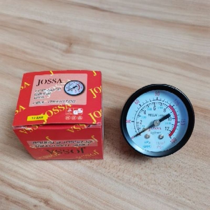 pressure guage baut tengah 1/4 jossa / JOSSA Manometer drat tengah 1/4"
