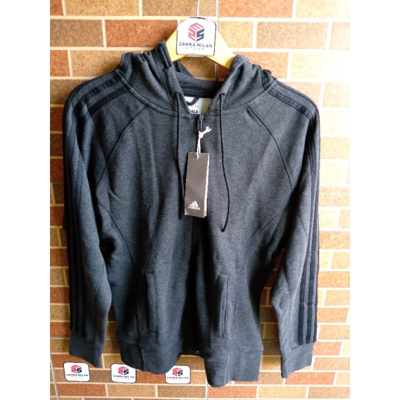 Jaket Adidas Women Essential Grey Black Original