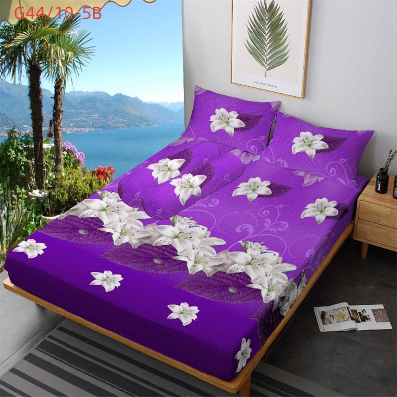[AMANAH] SPREI HOMEMADE MOTIF BUNGA UNGU