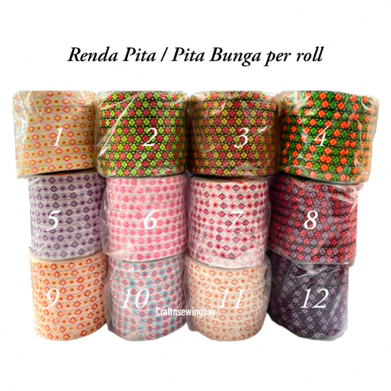 Renda Bunga/ Pita Bunga per roll