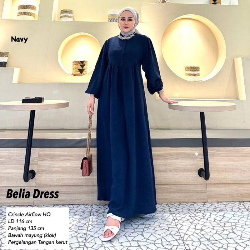 Dress AirFlow Lengan Balon - Belia Dress //JF822