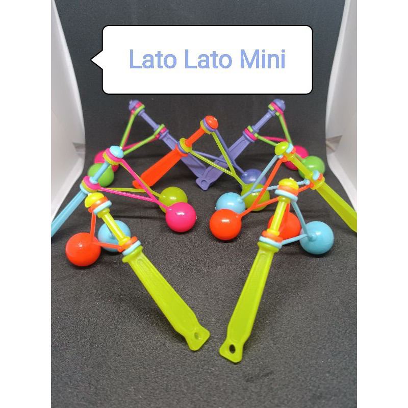 mainan anak lato lato gagang mini / latto latto / nok nok / etek etek