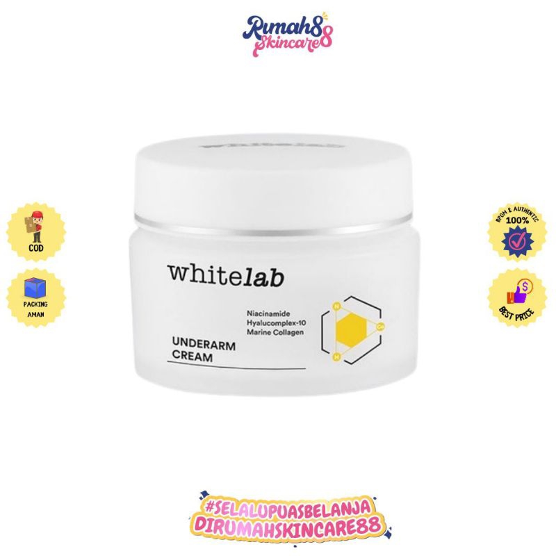 WHITELAB Underarm Cream Ketiak, Lipatan Hitam, Siku, Lutut 20gr BPOM