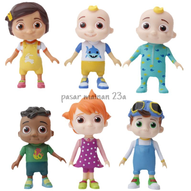 Figure Baby Jojo Cocomelon Set 6 Miniatur hiasaan Topper cake Mainan cocomelon set