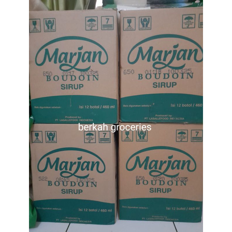 Sirup marjan boudin sirup melon dan cocopandan 1 dus isi 12 botol