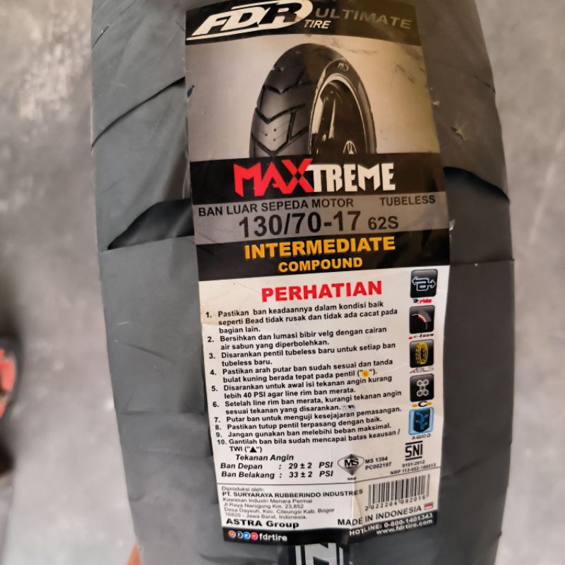 ban fdr maxtreme 130/70*17