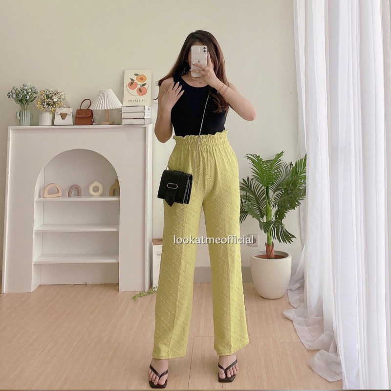 lookatmeofficial - Willow Knit Pants - Celana Kulot Tebal Wanita - Premium Highwaist Cullote