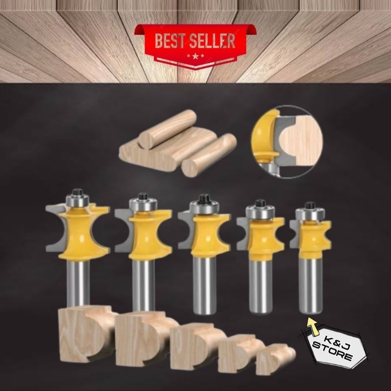 Jual Mata Profil Setengah Lingkaran Router Bit Trimmer Shank 8mm - 1/2 ...