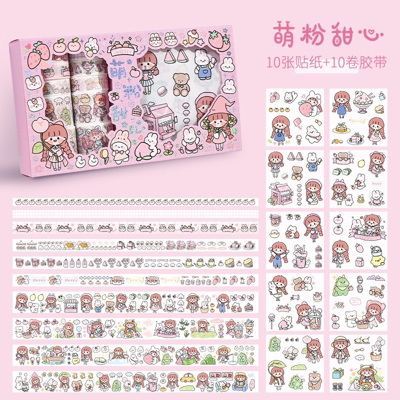 sticker rolling momo lucu karakter besar / stiker roll lucu / stker katakter anak