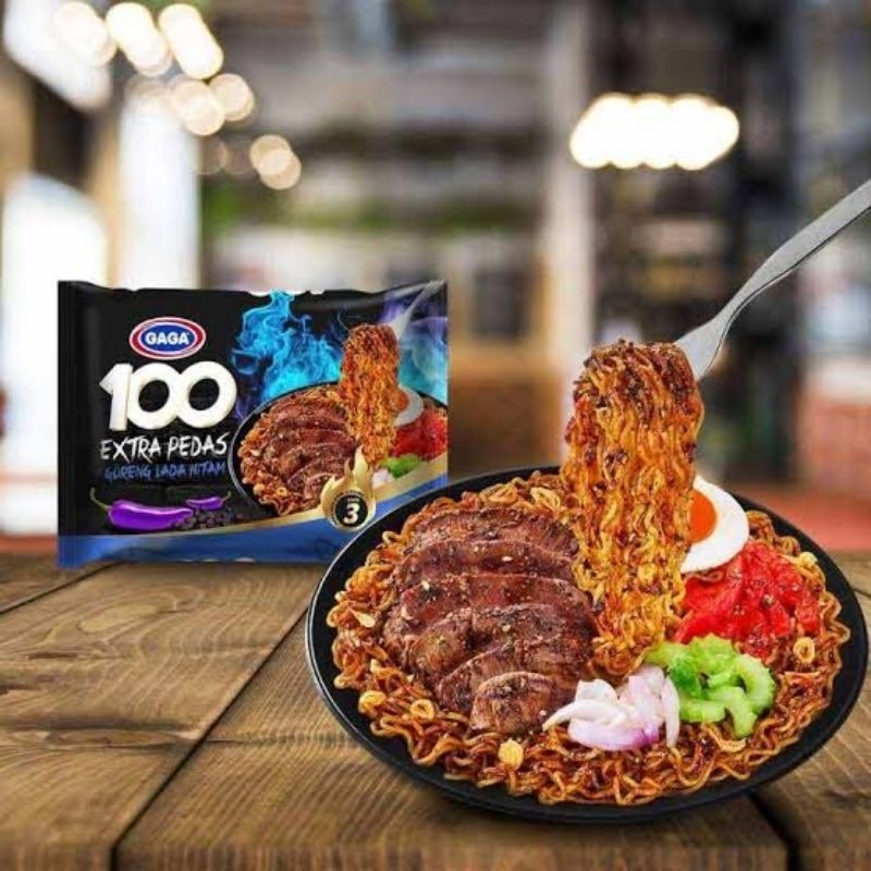 

Mie gaga Extra pedas Goreng Lada Hitam