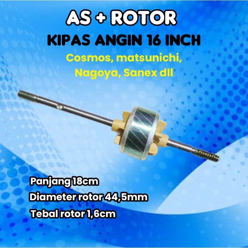 As + baling rotor kipas angin 16 inch COSMOS, NAGOYA, GMC - sparepart kipas dinding tembok berdiri -