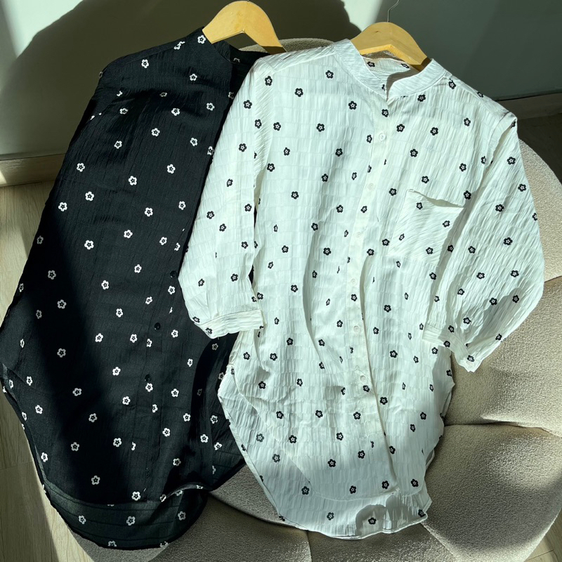 Kaleena Blouse - Blouse Crinkle - Blouse Motif - Blouse Korea - Blouse Wanita ~by Fivefourite.wear