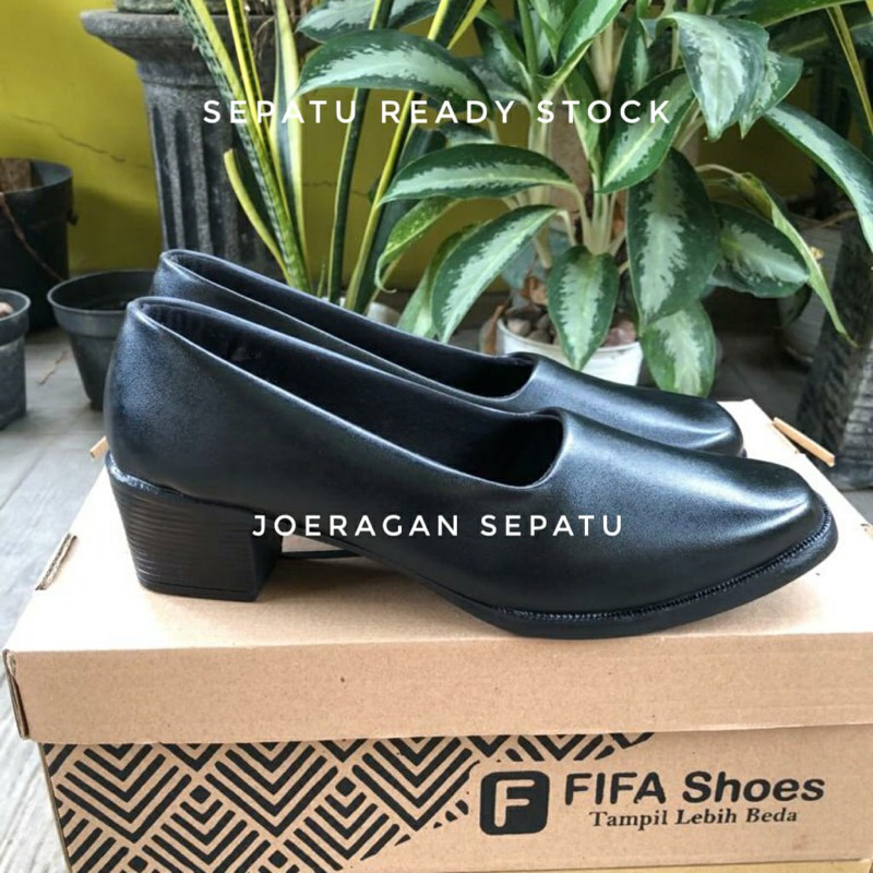 SEPATU PDH WANITA DOFF P.08 HAK 3CM DAN 5CM