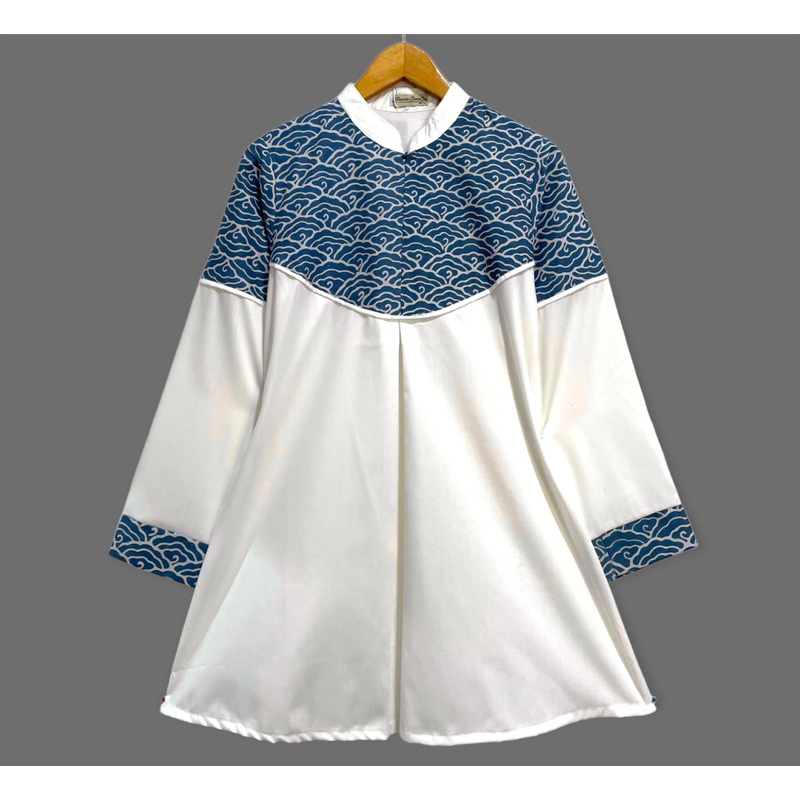 blus amimah (b 41) kombinasi batik cap model babydoll