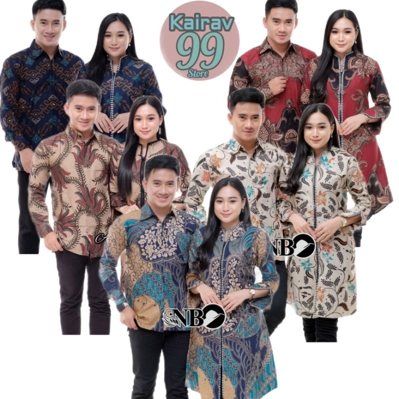 Tunik batik wanita lengan panjang baju batik couple model sleting depan busui