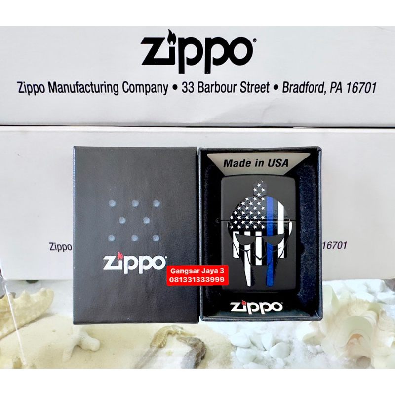 korek Zippo original USA Gladiator Blue Line