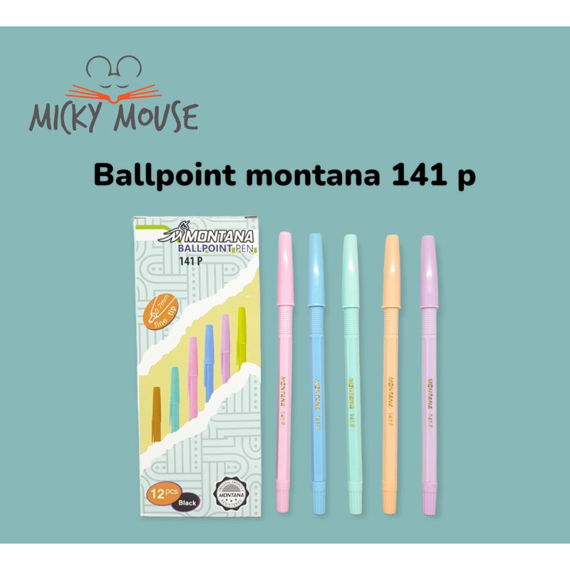 

12 pcs bolpoint montana 141P / pen murah / bolpen murah