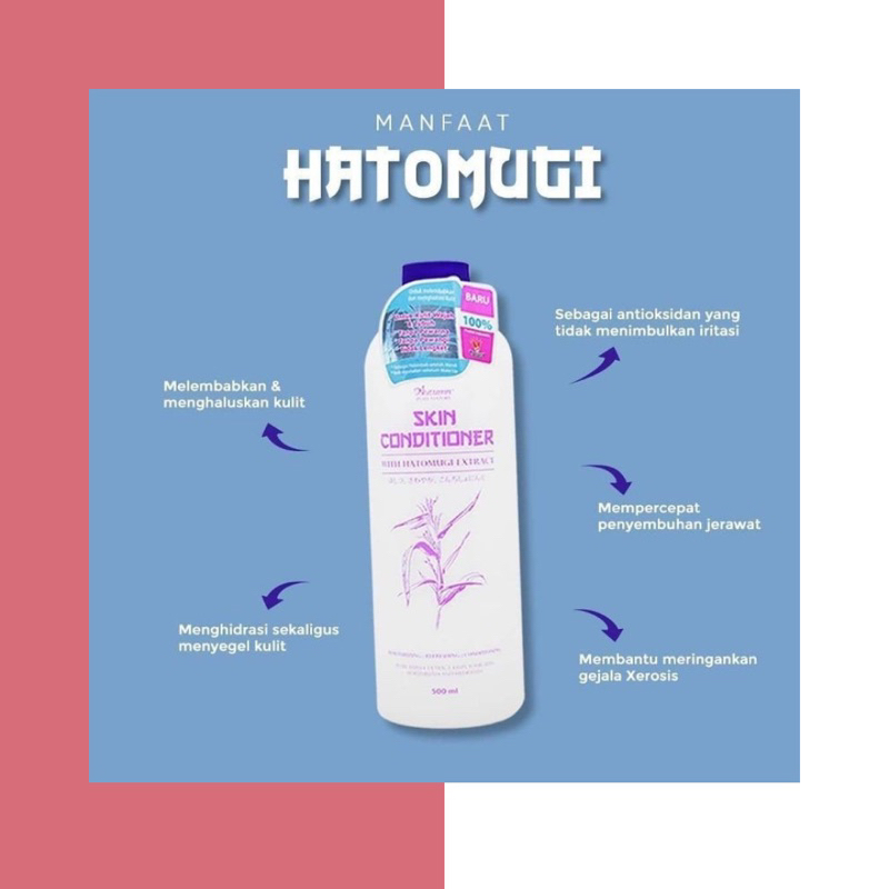 Autumn Skin Conditioner Toner With Hatomugi Extract 500mL Original BPOM By Autumn Pure Nature