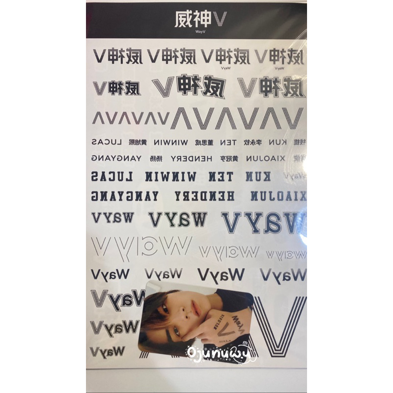 Xiaojun Tatto Sticker + Photocard Take off Sealed