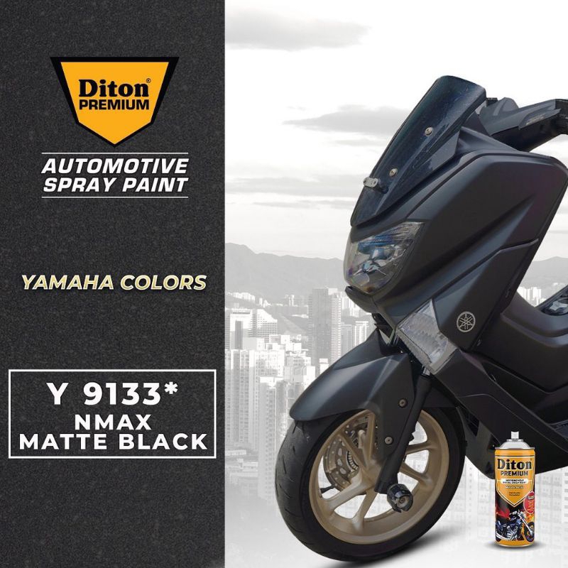 Pilok Hitam Dof Nmax Matte Black Y 9133 * Cat Semprot Sepeda Motor Mobil Velg Helm