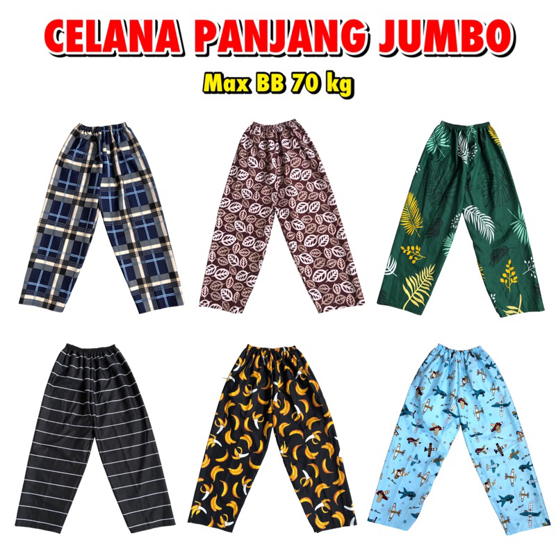 [PJ] Celana Panjang JUMBO fit to 70 kg / Celana panjang wanita pria