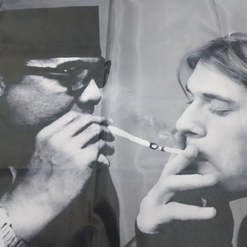 Bendera/Flag/Poster Kain/Miniflag Band Nirvana Kurt Cobain &Ir Soekarno