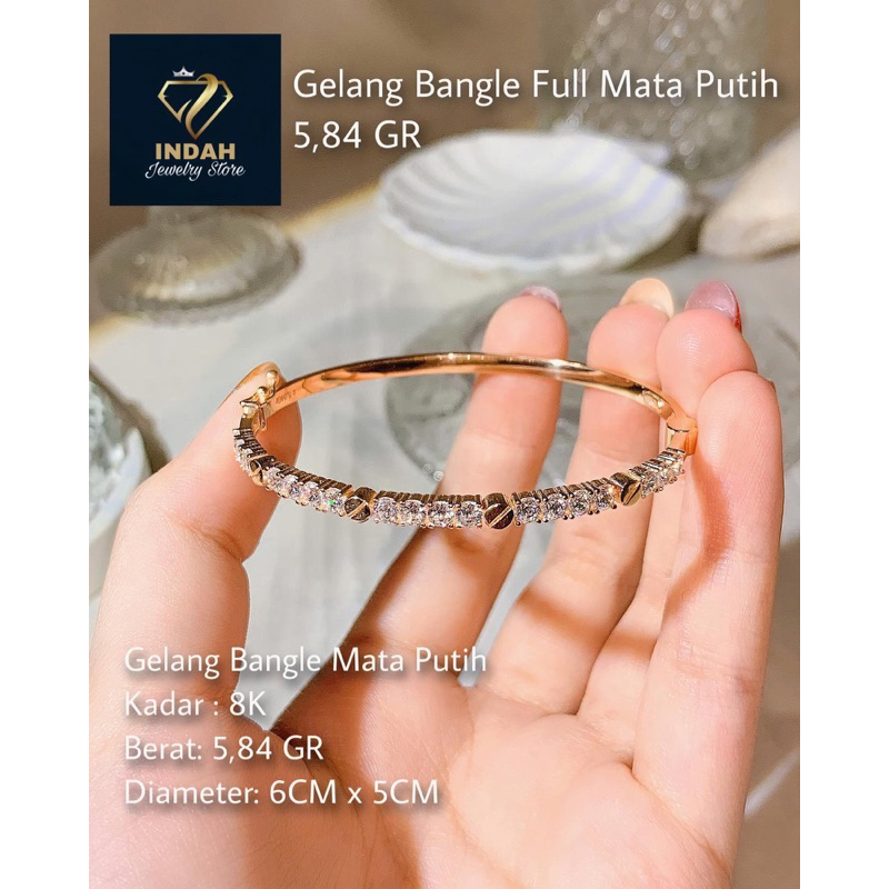Gelang Bangle Listring Kadar Emas 375%
