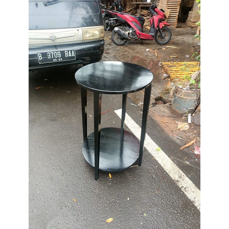 MEJA BULAT MINIMALIS DIAMETER 50 TINGGI 80
