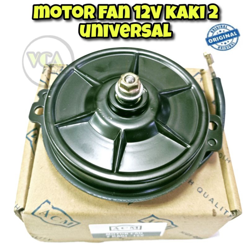 MOTOR FAN/MOTOR VAN AC 12V KAKI 2 MERK ACM UNIVRRSAL.