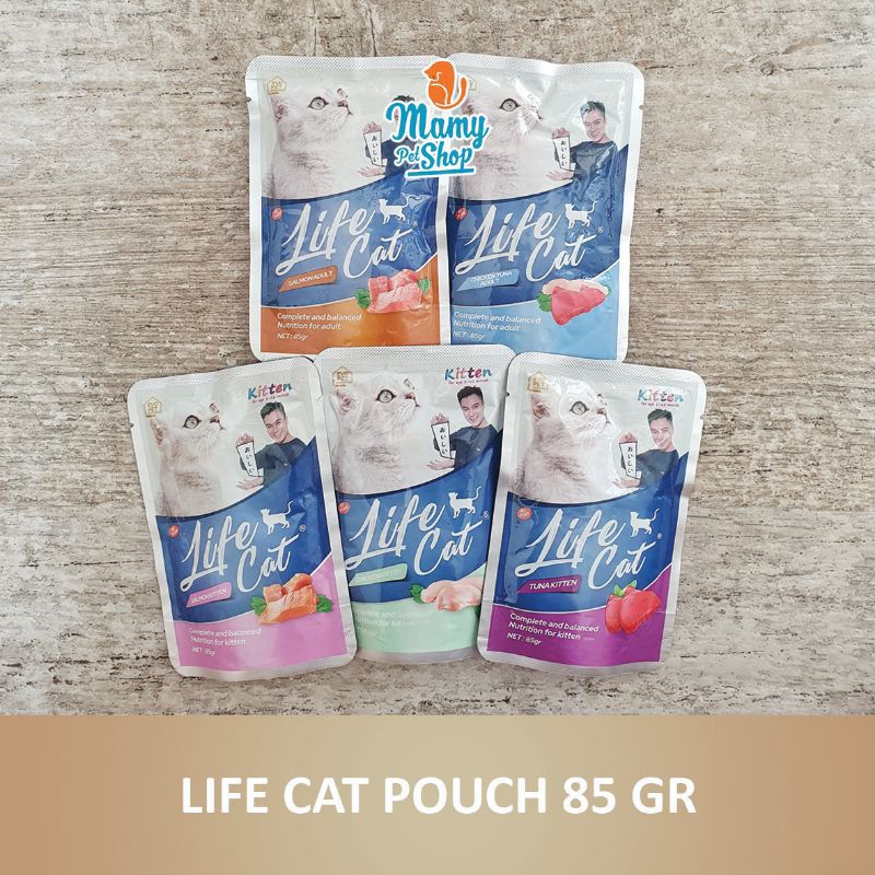 Life Cat Pouch Makanan Kucing Basah Wet Food Life Cat 85gr